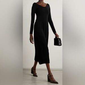 Max Mara Leisure Long Sleeve Black Maxi Dress